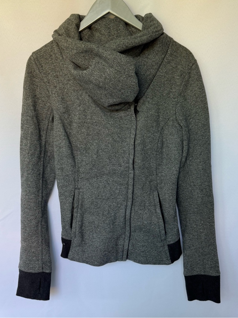 Lululemon athletica Heather Gray Knit Hoodie Jacket